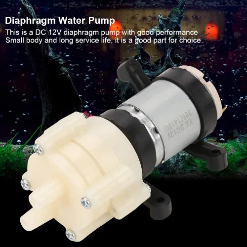 Vista 2 de bomba de taladro autocebante, DC 12V Mini bomba de succión eléctrica de agua de diafragma para máquina de té pescado
