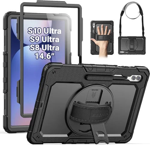 Vista 19 de SEYMAC Funda protectora resistente a prueba de golpes para Samsung Galaxy Tab A9 de 8.7 pulgadas 2023 (SM-X110/X115/X117), resistente a prueba