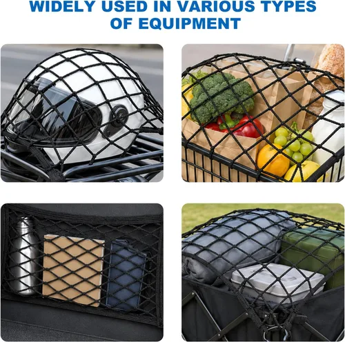 Vista 5 de Red de carga para motocicleta, casco de equipaje, malla elástica