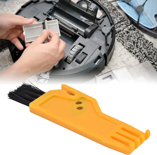 Vista 3 de Cepillo de limpieza, cepillo de polvo ABS apto para aspirador barrido robot de mano Partes de aspirador (amarillo)