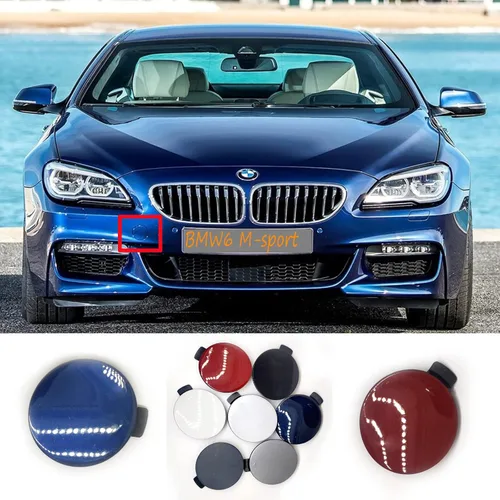 Vista 7 de Cubierta de remolque delantera para BMW Serie 6 11-14 F06 Gran F12 F13 Coupé 640d 640dX 640i 640iX 650i 650iX 2011 2012 2013 2014 Tapa de gancho