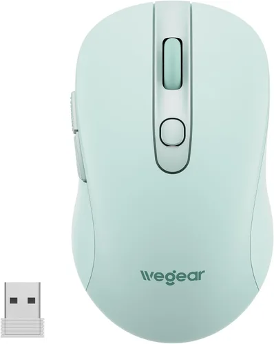 Vista 10 de wegear Ratón inalámbrico USB para computadora portátil, Mac, ratón Negro