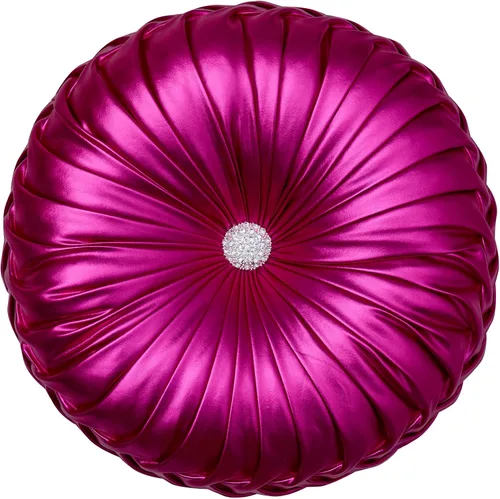 Vista 14 de EUCIOR Almohada decorativa redonda, almohada circular hecha a mano, almohadas redondas de cuero metálico liso para sofá, decoración del hogar