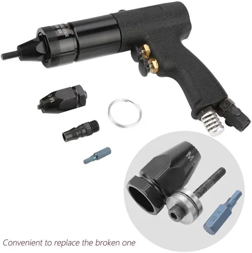 Vista 3 de Cabeza de tuerca de remache M5 M6 M8 M10 ajuste neumático remaches de aire pistola de tuerca remache cabeza de tuerca para remachadores neumáticos