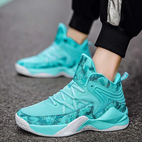 Vista 2 de Unisex's High Top Lightweight Fly-Weaving Running Jogging Sneakers Sports Tennis Basketball Shoes