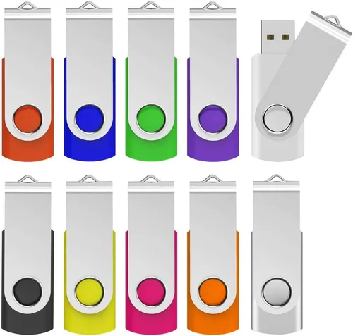 Vista 10 de KOOTION 20 unidades de unidades flash USB de 1 GB, unidades flash a granel, memorias 1G, unidades de pulgar giratorias 2.0, negro, paquete de 20