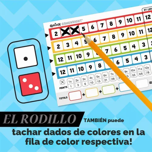 Vista 5 de Juego de dados QWIXX de familia y rápido