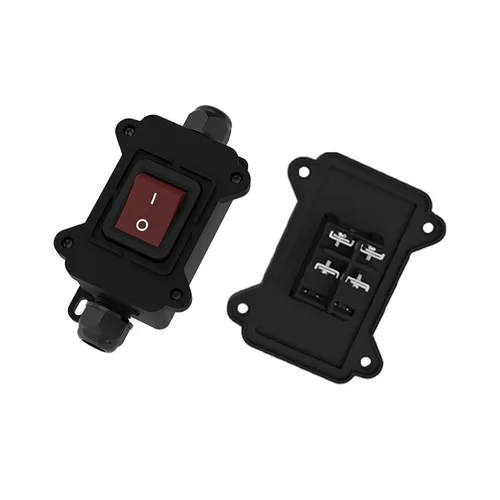 Vista 5 de lcocove JD IP65 - Interruptor de cable en línea impermeable 125/250 V, 30 A, 4 pines, 2 posiciones de encendido y apagado, interruptor de botón