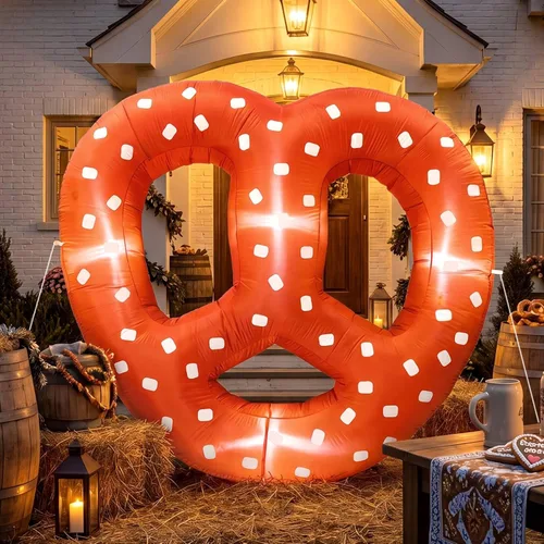 Vista 27 de VIHOSE Arco de castillo inflable verde de 10 pies con luces LED
