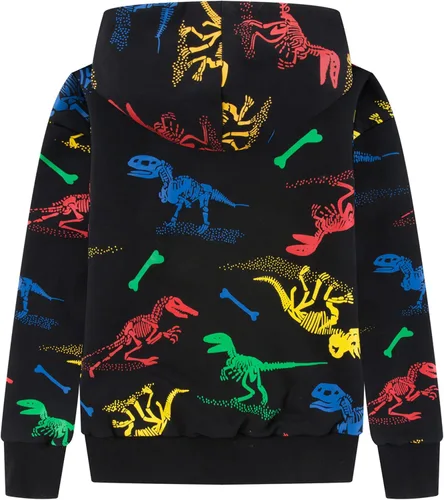 Vista 2 de TLAENSON Sudaderas con capucha de dinosaurio para niños y niñas, sudadera con capucha para niños pequeños