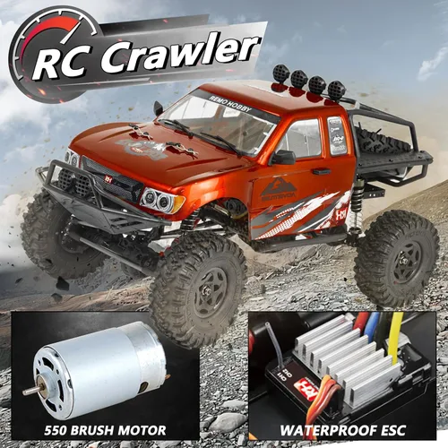 Vista 3 de Cheerwing Camión monstruo de control remoto todoterreno Rock Crawler 4WD a