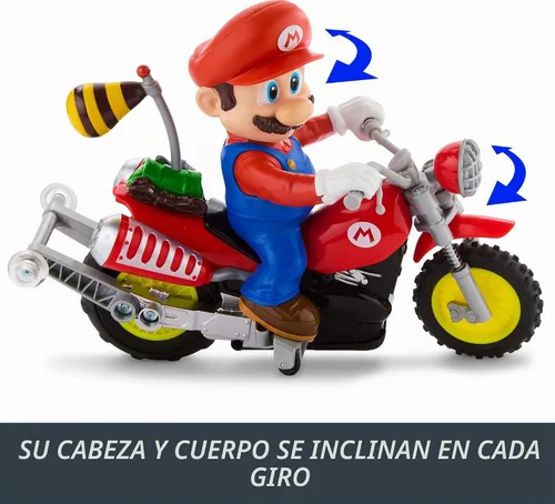 Vista 6 de Hot Wheels Mario Wheelie Motocross RC, vehículo a batería con control remoto