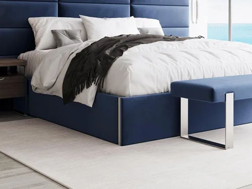 Vista 44 de VANT Cama de plataforma tapizada, tamaño Queen, color beige Boucle, marco de cama de fácil montaje, no necesita somier, base para un apoyo óptimo