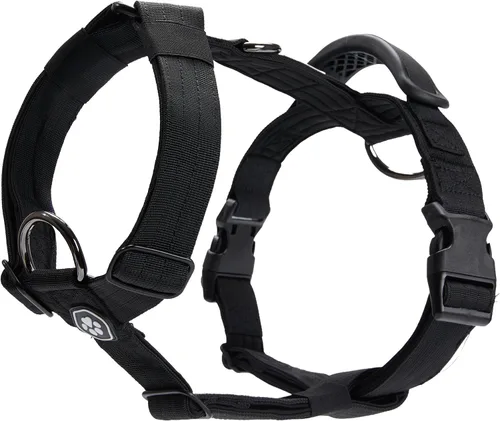 Vista 14 de Spark Paws Arnés para perro sin tirones con asa para perros grandes, arnés resistente para razas grandes y fuertes, ajustable, diseño halter