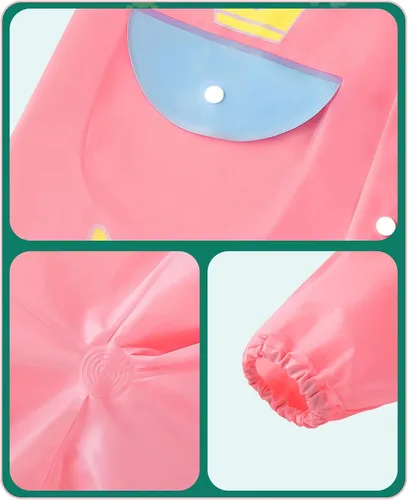 Vista 5 de Kids Raincoat Boys Girls Rain Jacket Hooded Dinosaur Poncho Waterproof Coat Outdoor Sports 2-12Years