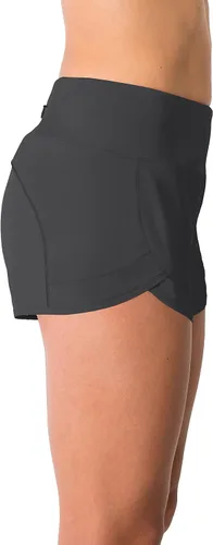 Vista 2 de Tough Mode - Pantalones cortos para mujer, ligeros, con forro de malla, 3 pulgadas, bolsillo con cremallera, para hacer ejercicio, correr