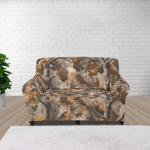 Vista 14 de ZOUTAIRONG Fundas elásticas para sofá con estampado de ramas de camuflaje 3D para sofá, funda para muebles de un solo cojín, decoración del hogar u