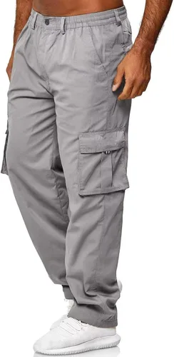 Vista 3 de Pantalones de carga para hombre, ligeros, tácticos, para senderismo, ajuste clásico, múltiples bolsillos