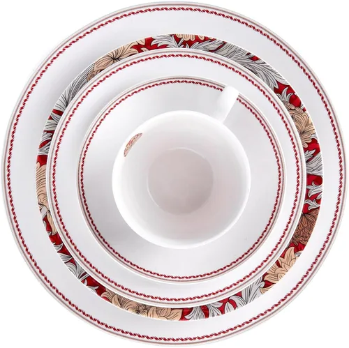 Vista 4 de STPGoods - Juego de vajilla de 20 piezas, platos y cuencos de porcelana con tazas, postre, ensalada, platos llanos y cuencos, diseño floral William