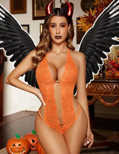 Vista 10 de Avidlove - Body de lencería de una pieza para mujer, diseño de encaje sexy con escote en V profundo, babydoll, ropa de dormir, tallas XS a XXXL
