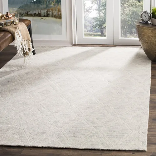 Vista 13 de SAFAVIEH Marbella Collection - Alfombra decorativa, 2 pies 3 pulgadas x 4 pies, color plateado y marfil, diseño de transición, ideal para zonas