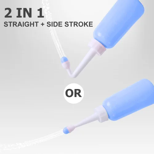 Vista 2 de Peri Bottle – Cuidado posparto y perineal – Bidé portátil 2 en 1 – Pulverizador de bidé portátil de viaje para mujeres u hombres – Botella rociadora
