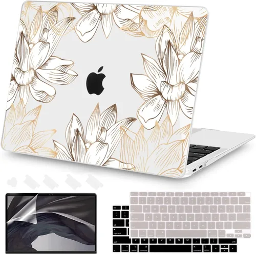 Vista 25 de Teryeefi Compatible con MacBook Air de 13 pulgadas A2337 M1 Chip A2179 A1932 (versión 2018-2020), funda protectora delgada + cubierta de teclado