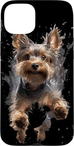 Vista 9 de Funda submarina para iPhone 16 Yorkshire Terrier buceo para perros