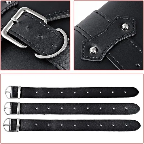 Vista 5 de Astra Depot Compatible con Harley Sportster XL883 XL1200 Alforja Solo con Brazo Oscilante de Cuero PU Negro (Izquierda y Derecha)
