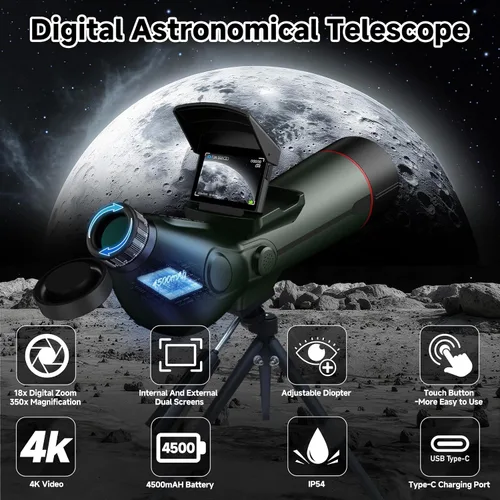 Vista 9 de Telescopio inteligente,Refractor Auto-Focus Telescopios electrónicos