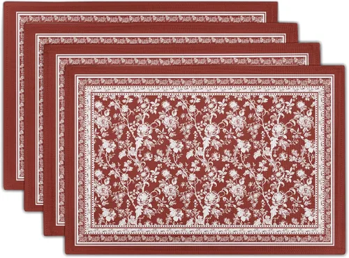 Vista 33 de Juego de 4 manteles individuales de otoño para mesa de comedor, hojas de calabazas de otoño, cosecha de Acción de Gracias, tela lavable