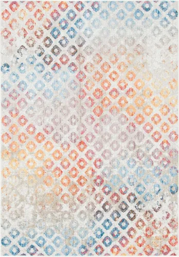 Vista 22 de Unique Loom Rainbow Collection - Alfombra geométrica abstracta moderna acuarela rosa (2 pies 2 pulgadas x 3 pies)