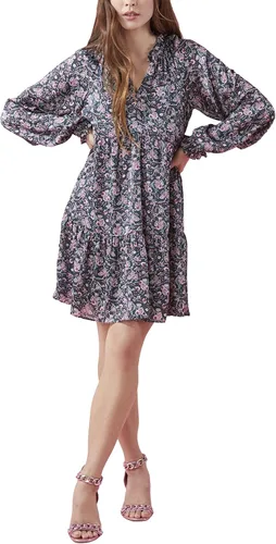 Vista 2 de BCBGeneration Vestido de manga larga con cuello alto falso para mujer Jardín Multi
