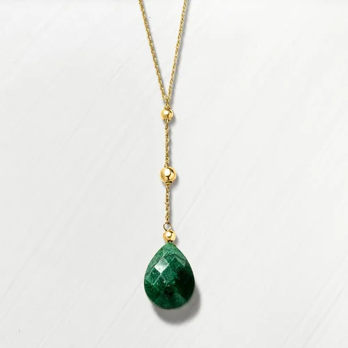 Vista 5 de Ross-Simons Precious Gemstone Y-Necklace in 14kt Yellow Gold
