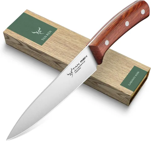 Vista 8 de TAN REN Cuchillo deshuesador de 5" para cortar carne, cuchillo flexible de pechuga Cuchillos pequeños para tallar huesos, cuchillos de filete
