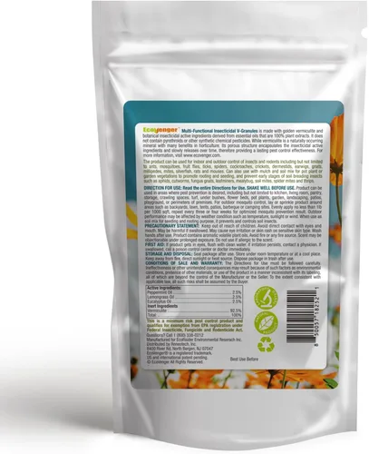 Vista 2 de EcoVenger Bolsa multiusos de gránulos en V de 2 libras, horticultura o uso doméstico para protección en interiores y exteriores contra insectos