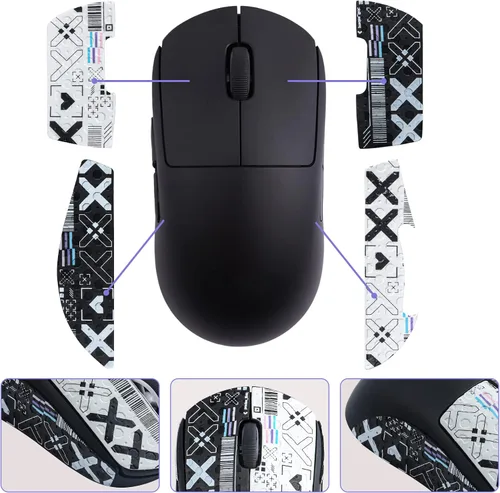 Vista 4 de JOMKIZ Cinta de agarre para mouse Logitech G Pro X Superlight, autoadhesiva, precortada, resistente al sudor, kit profesional de actualización
