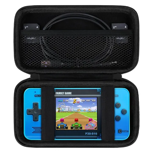 Vista 12 de Canboc Carrying Case for WELLST·G Handheld Game -Preloaded 220 Retro Video Games/ My Arcade Atari Pocket Player Pro Game Console, Mesh Pocket fits