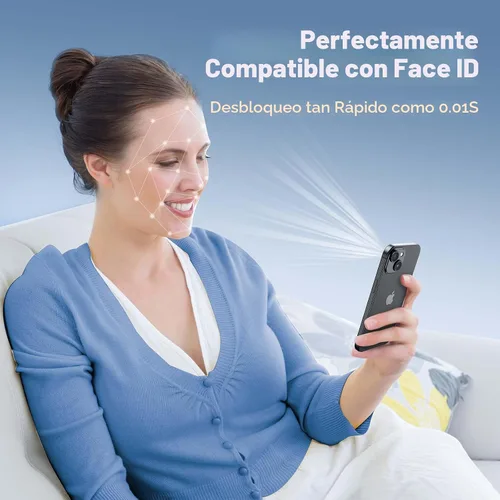 Vista 9 de UNBREAKcable Paquete de 3 protectores de pantalla para iPhone 15, vidrio templado doble a prueba de roturas [marco de instalación fácil]