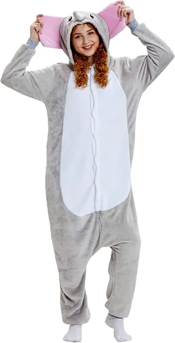 Vista 2 de Pijama unisex de franela para adultos pijama de Halloween con animales de dibujos animados