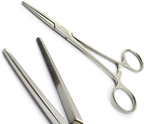Vista 15 de MEDSPO Pinzas Profesionales Portaagujas Quirúrgico Dental Médico Ortopédico con Bloqueo Sutura Veterinaria Restaurativa Instrumentos