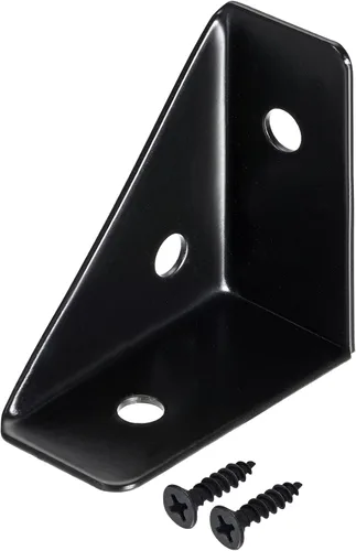 Vista 8 de uxcell 10 soportes de esquina angulares de 1.496 pulgadas x 1.496 pulgadas, soportes de acero laminado en frío con tornillos para borde de Beige