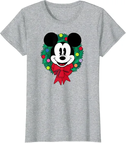 Vista 25 de Amazon Essentials Camiseta navideña festiva de Mickey Mouse para hombre, color azul, talla S Blanco