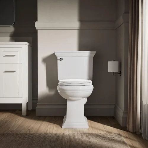 Vista 8 de KOHLER Stonewood Quiet-Close, Asiento de inodoro redondo de cierre suave, madera duradera, fácil instalación, ajuste universal, elementos esenciales