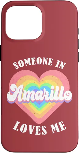 Vista 19 de Someone in Amarillo Loves Me City Heart Case for iPhone 17