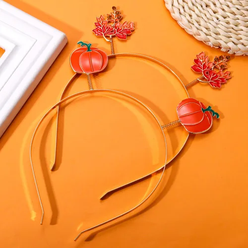 Vista 2 de PHALIN Diademas de otoño de Acción de Gracias para mujer con la letra esmaltada "GVIE THANKS" "HAPPY FALL", accesorios para el cabello para fiesta