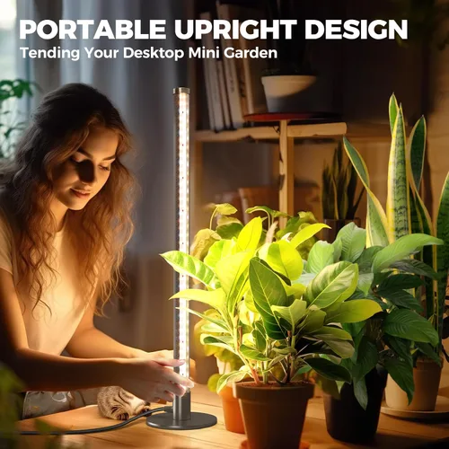 Vista 2 de Barrina Luz de Crecimiento de Pie para Plantas de Interior, 20W 2FT Luz LED de Planta de Escritorio, Colgante y de Pie, Luces de Crecimiento