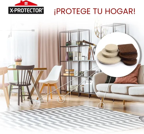 Vista 6 de X-PROTECTOR - Almohadillas de fieltro para muebles, 133 unidades, almohadillas de fieltro para patas de muebles, los mejores protectores de piso