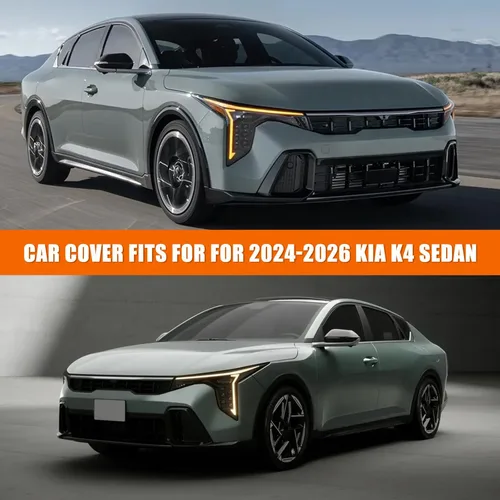 Vista 2 de Funda impermeable para automóvil compatible con Kia K4 Sedan 2024, 2025, 2026, para todo tipo de clima, transpirable, para protección contra
