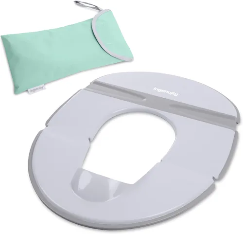 Vista 10 de Ingenuity: Asiento de orinal Flip & Sit de Ingenuity (Blanco) – Asiento de entrenamiento para orinal fácil de instalar y quitar que se acopla al